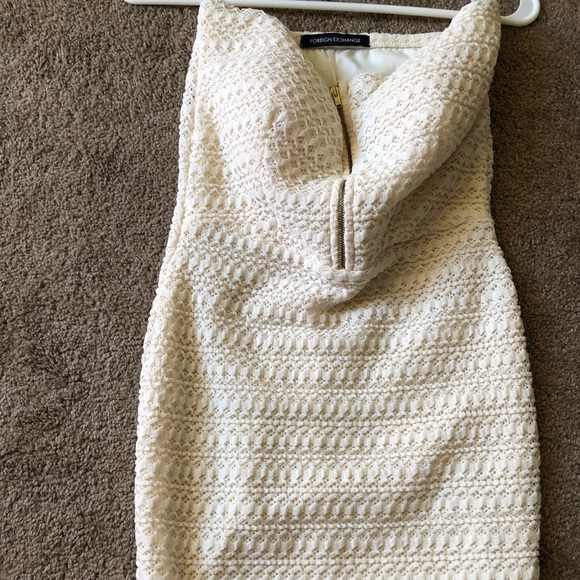 Strapless cream dress- super cute! - Picture 1 of 3